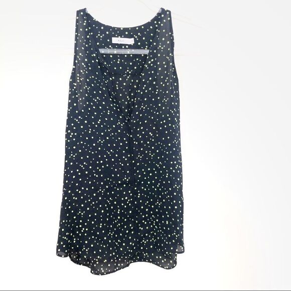 A.L.C Black 100% Silk Blouse with Neon Dots XS - Picture 1 of 4